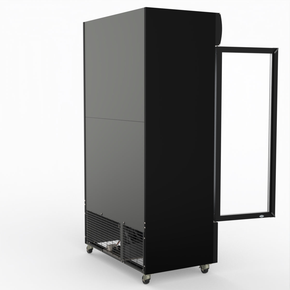 Thermaster 1000L Two Glass Door Colourbond Upright Drink Fridge Black LG-1000BP