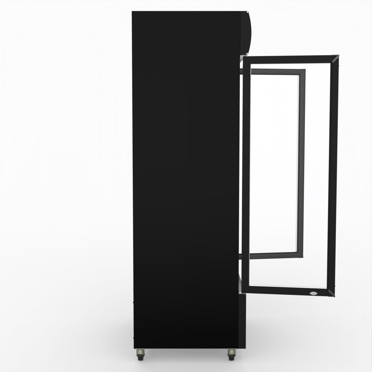 Thermaster 1000L Two Glass Door Colourbond Upright Drink Fridge Black LG-1000BP