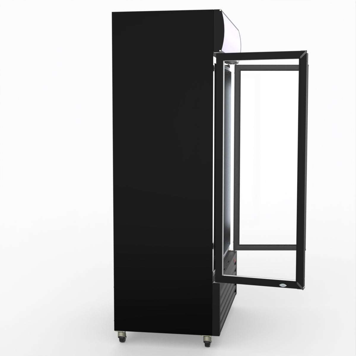 Thermaster 1000L Two Glass Door Colourbond Upright Drink Fridge Black LG-1000BP