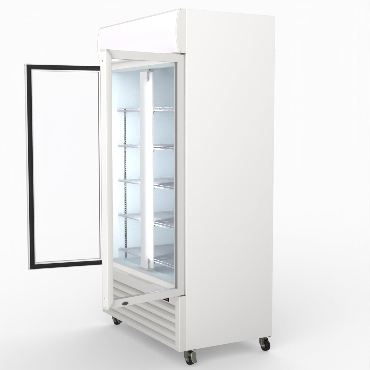 Thermaster 1000L Two Glass Door Colourbond Upright Drink Fridge White LG-1000P