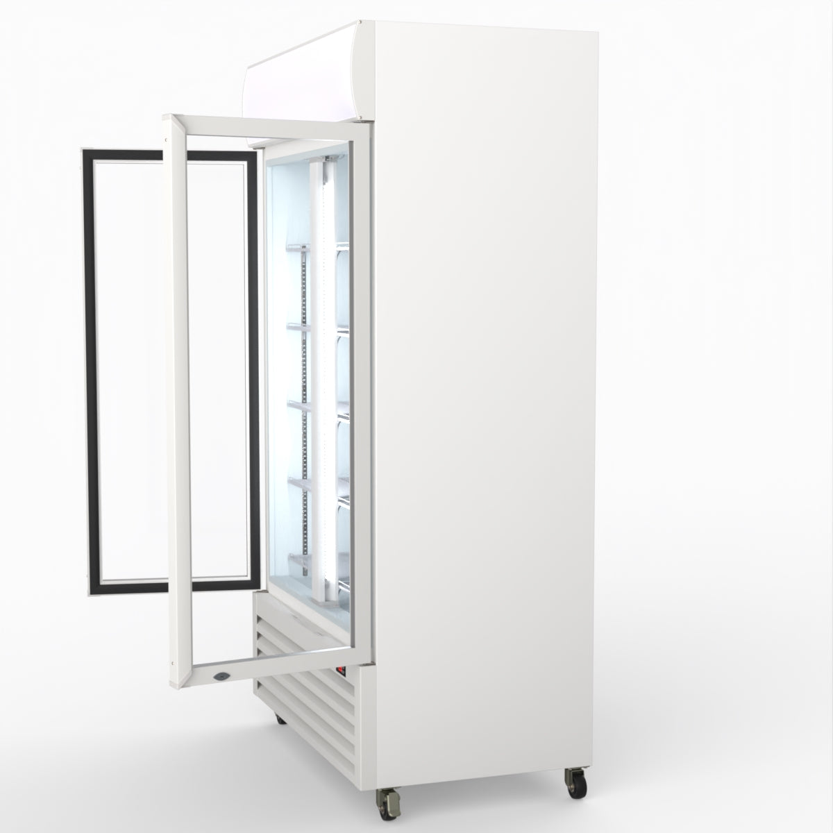 Thermaster 1000L Two Glass Door Colourbond Upright Drink Fridge White LG-1000P