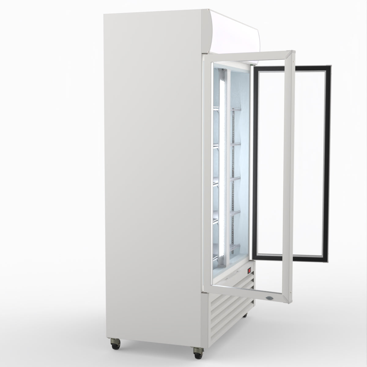 Thermaster 1000L Two Glass Door Colourbond Upright Drink Fridge White LG-1000P