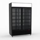 Thermaster 1200L Two Glass Door Colourbond Upright Drink Fridge Black LG-1200BP