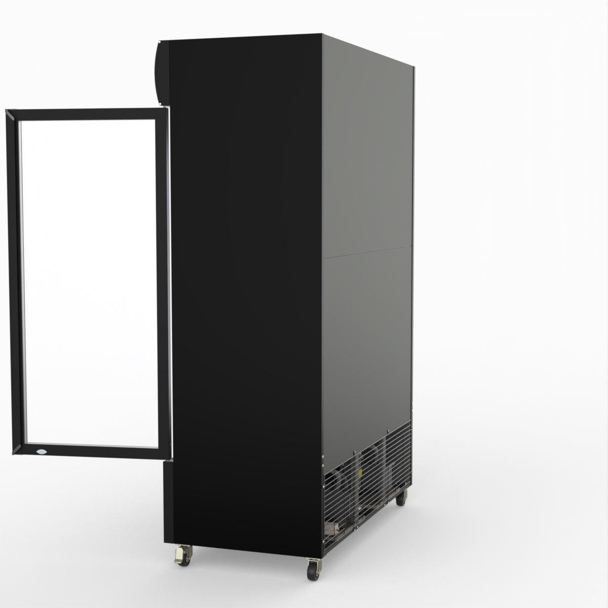 Thermaster 1200L Two Glass Door Colourbond Upright Drink Fridge Black LG-1200BP