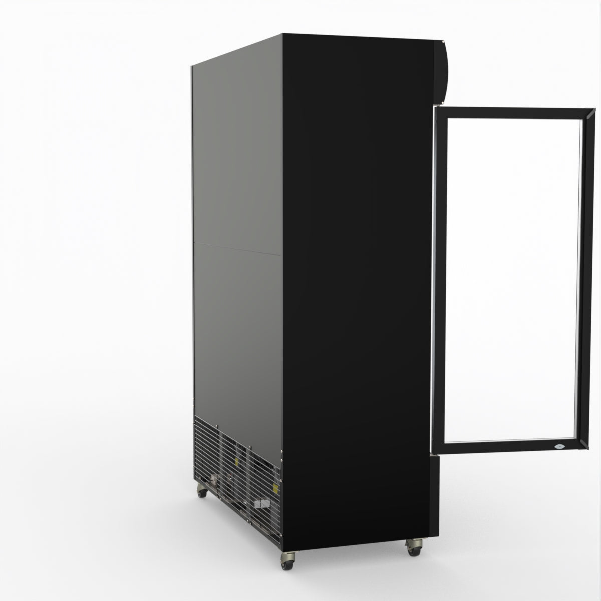 Thermaster 1200L Two Glass Door Colourbond Upright Drink Fridge Black LG-1200BP
