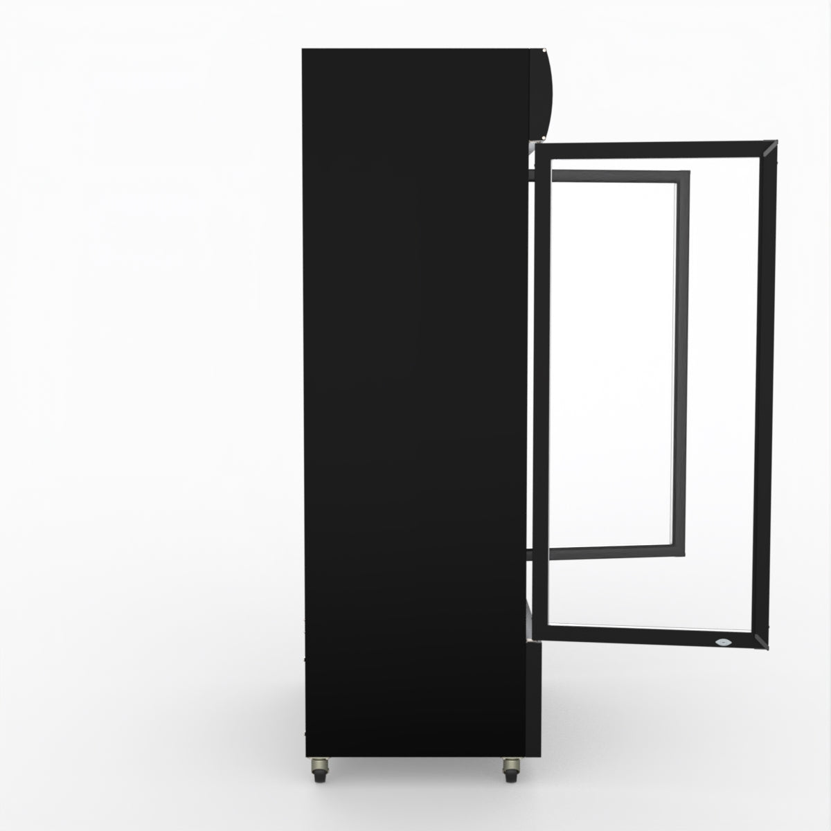 Thermaster 1200L Two Glass Door Colourbond Upright Drink Fridge Black LG-1200BP