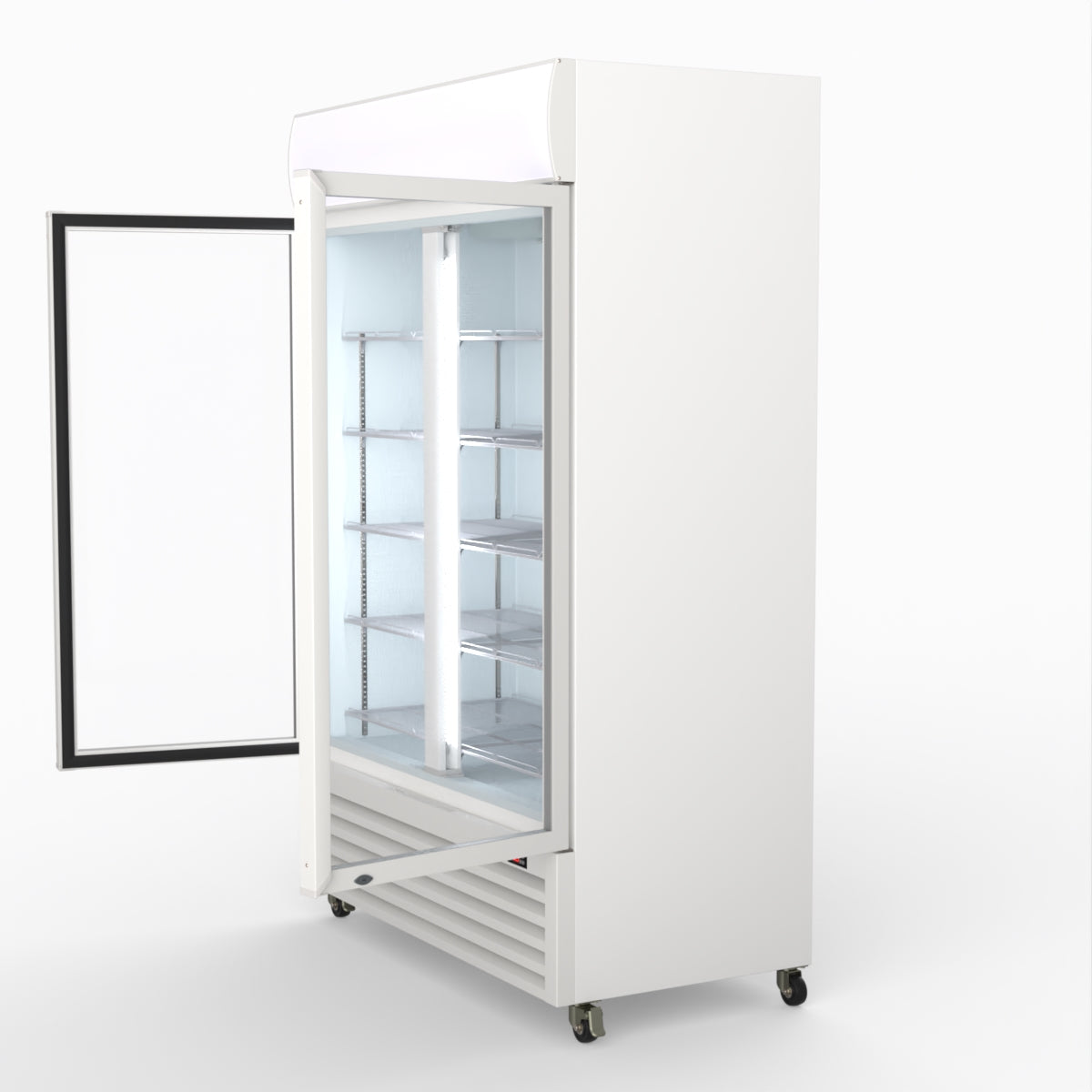 Thermaster 1200L Two Glass Door Colourbond Upright Drink Fridge White LG-1200P
