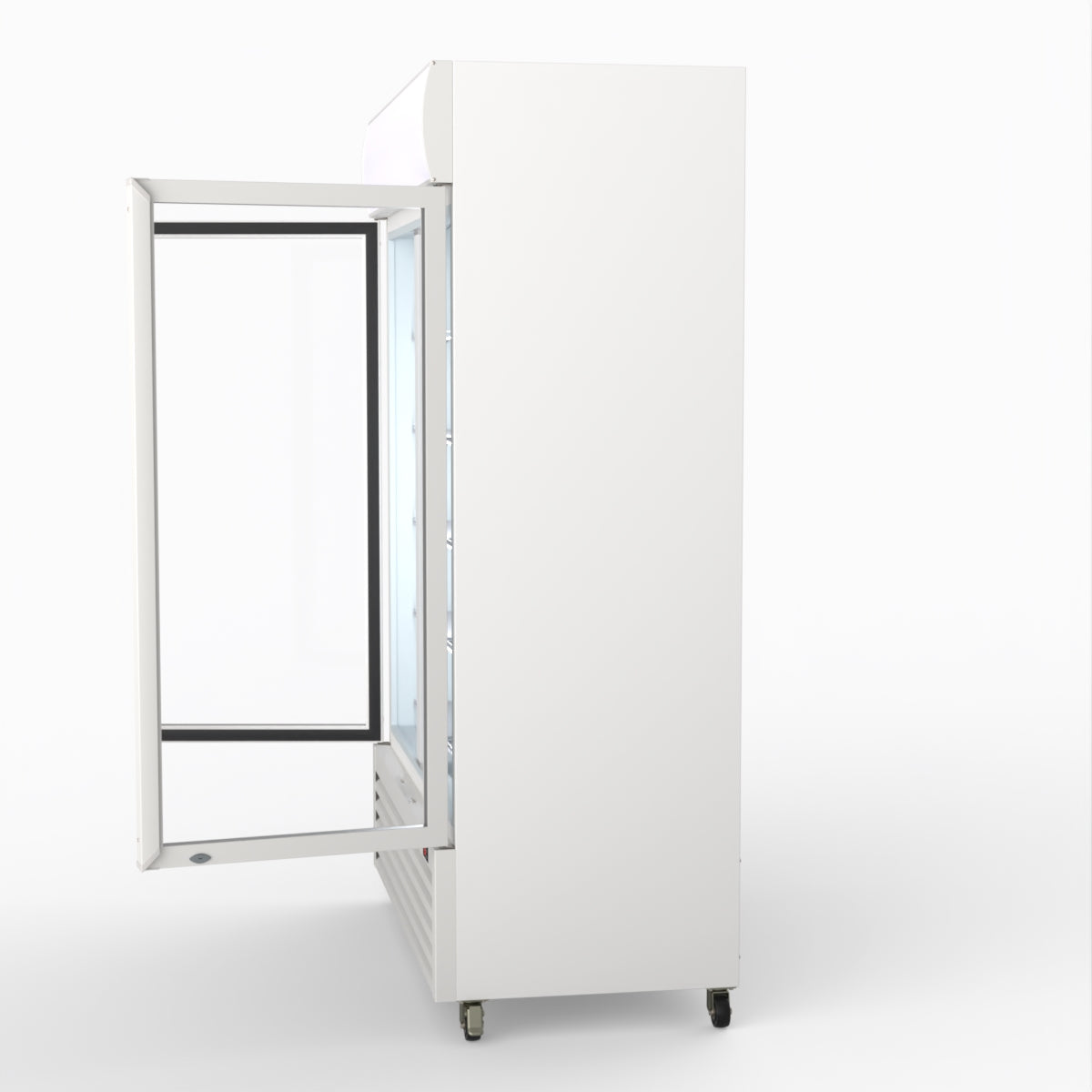 Thermaster 1200L Two Glass Door Colourbond Upright Drink Fridge White LG-1200P