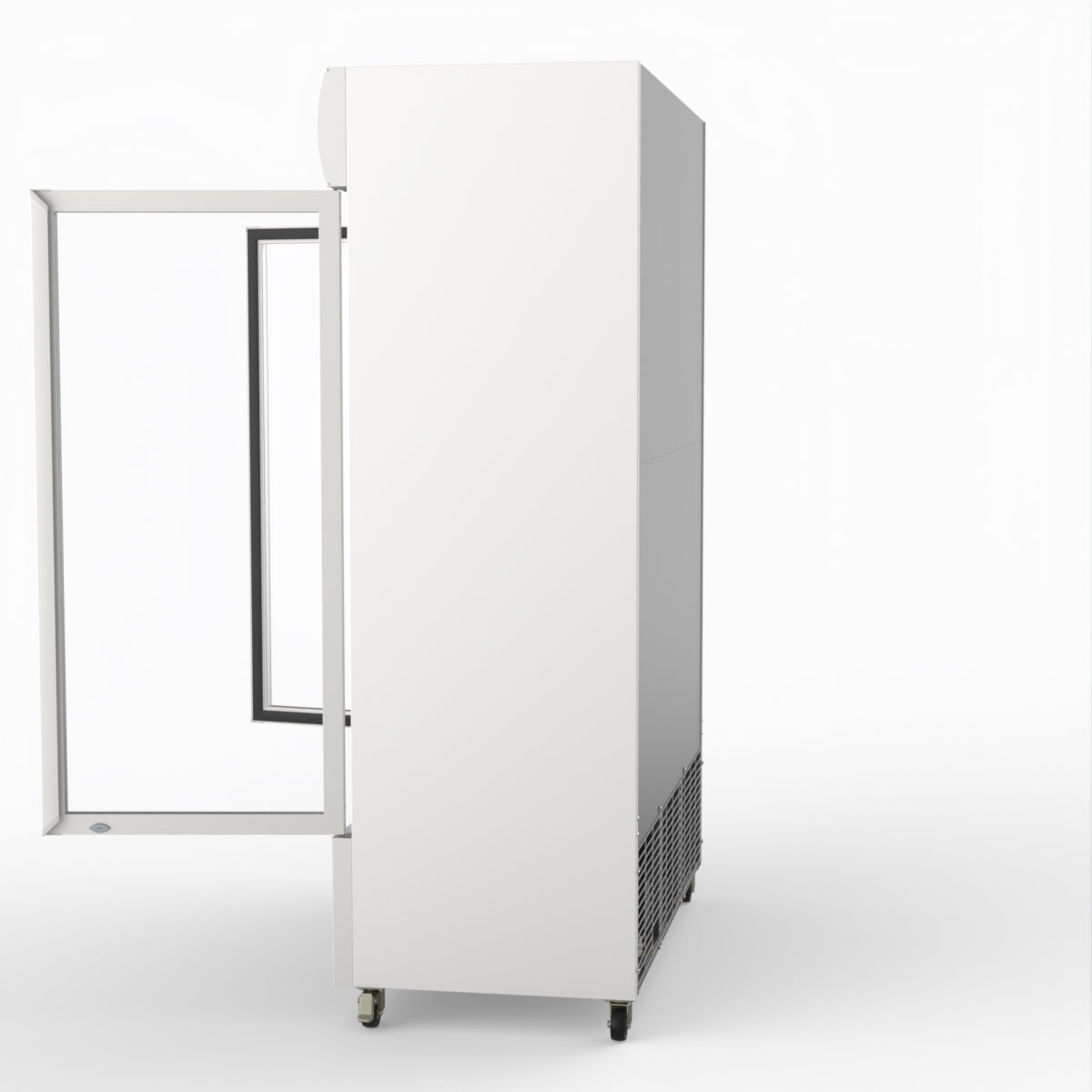 Thermaster 1200L Two Glass Door Colourbond Upright Drink Fridge White LG-1200P