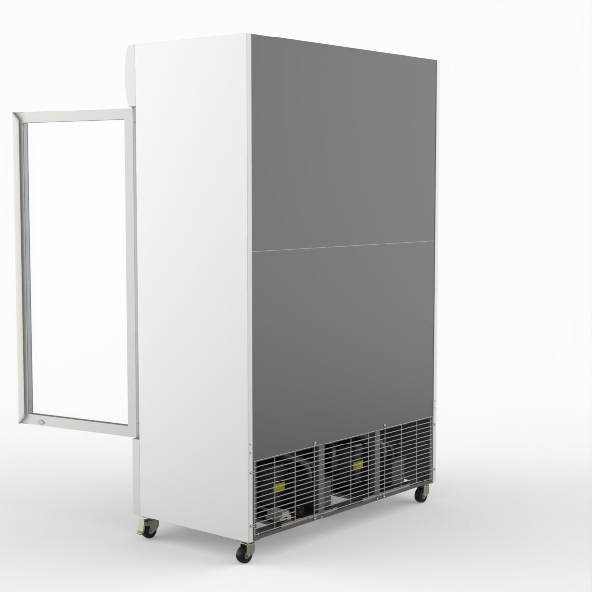 Thermaster 1200L Two Glass Door Colourbond Upright Drink Fridge White LG-1200P