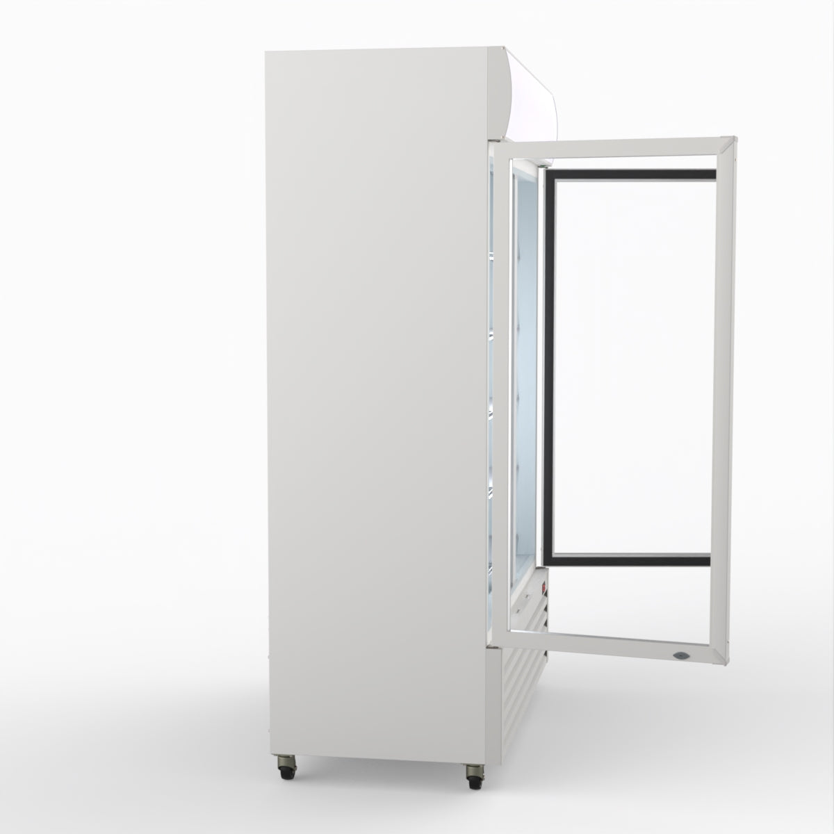 Thermaster 1200L Two Glass Door Colourbond Upright Drink Fridge White LG-1200P