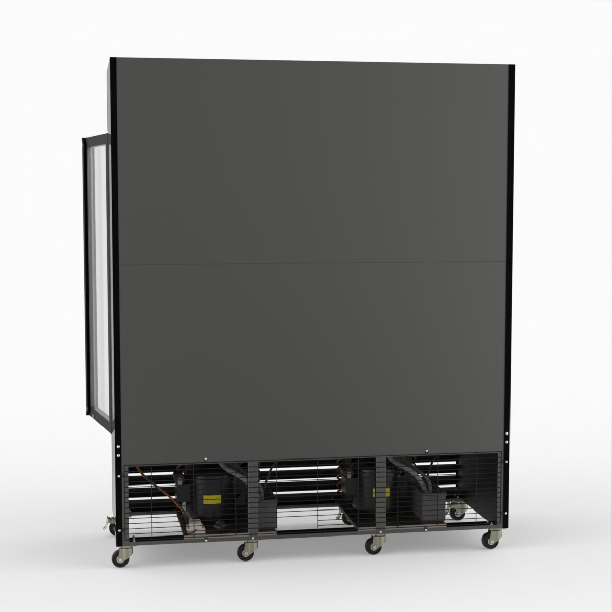 Thermaster 1200L 3 Glass Door Colourbond Upright Drink Fridge Black LG-1203BP
