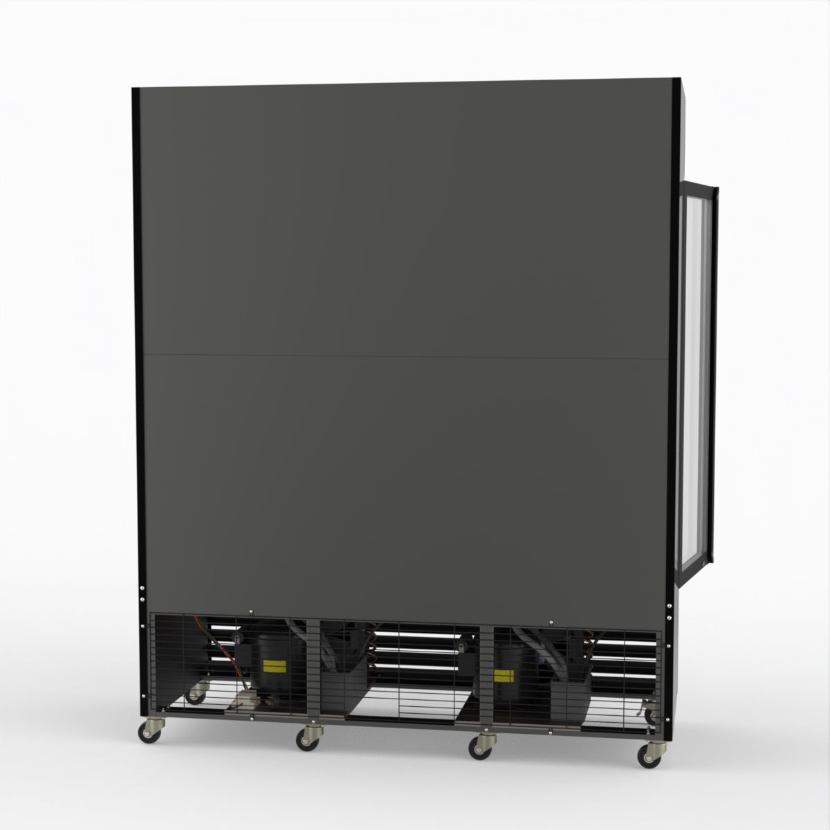 Thermaster 1200L 3 Glass Door Colourbond Upright Drink Fridge Black LG-1203BP