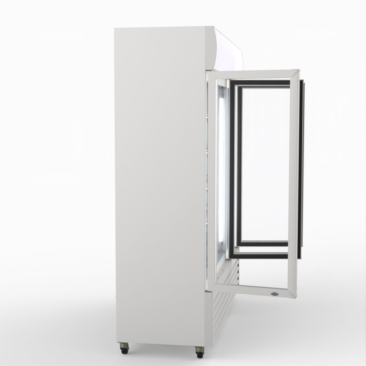 Thermaster 1200L 3 Glass Door Colourbond Upright Drink Fridge White LG-1203P