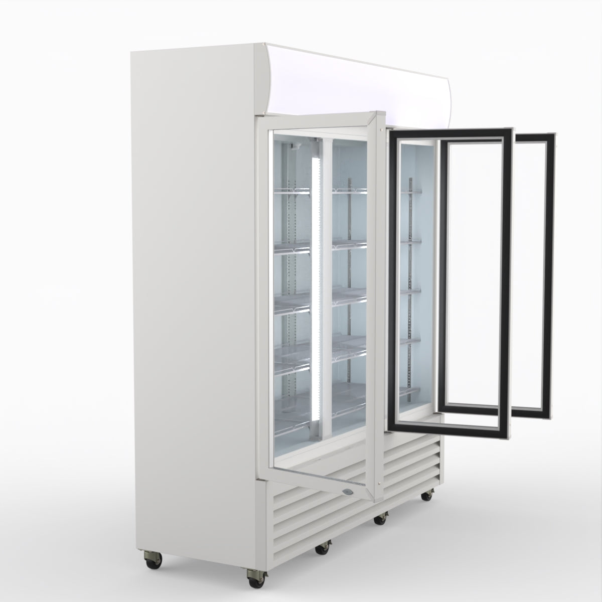 Thermaster 1200L 3 Glass Door Colourbond Upright Drink Fridge White LG-1203P
