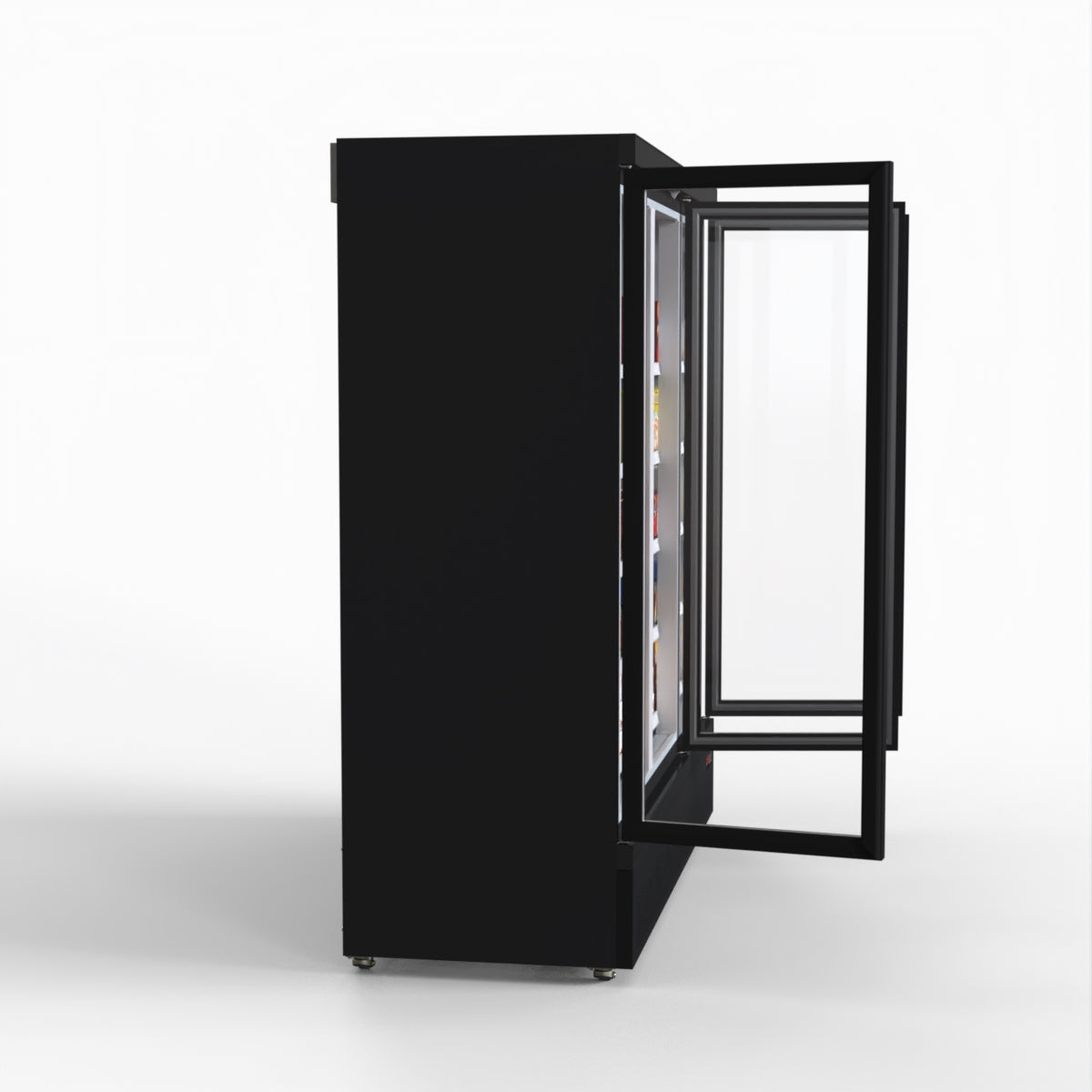 Thermaster 1500L 3 Door Supermarket Freezer Black LG-1500BGBMF