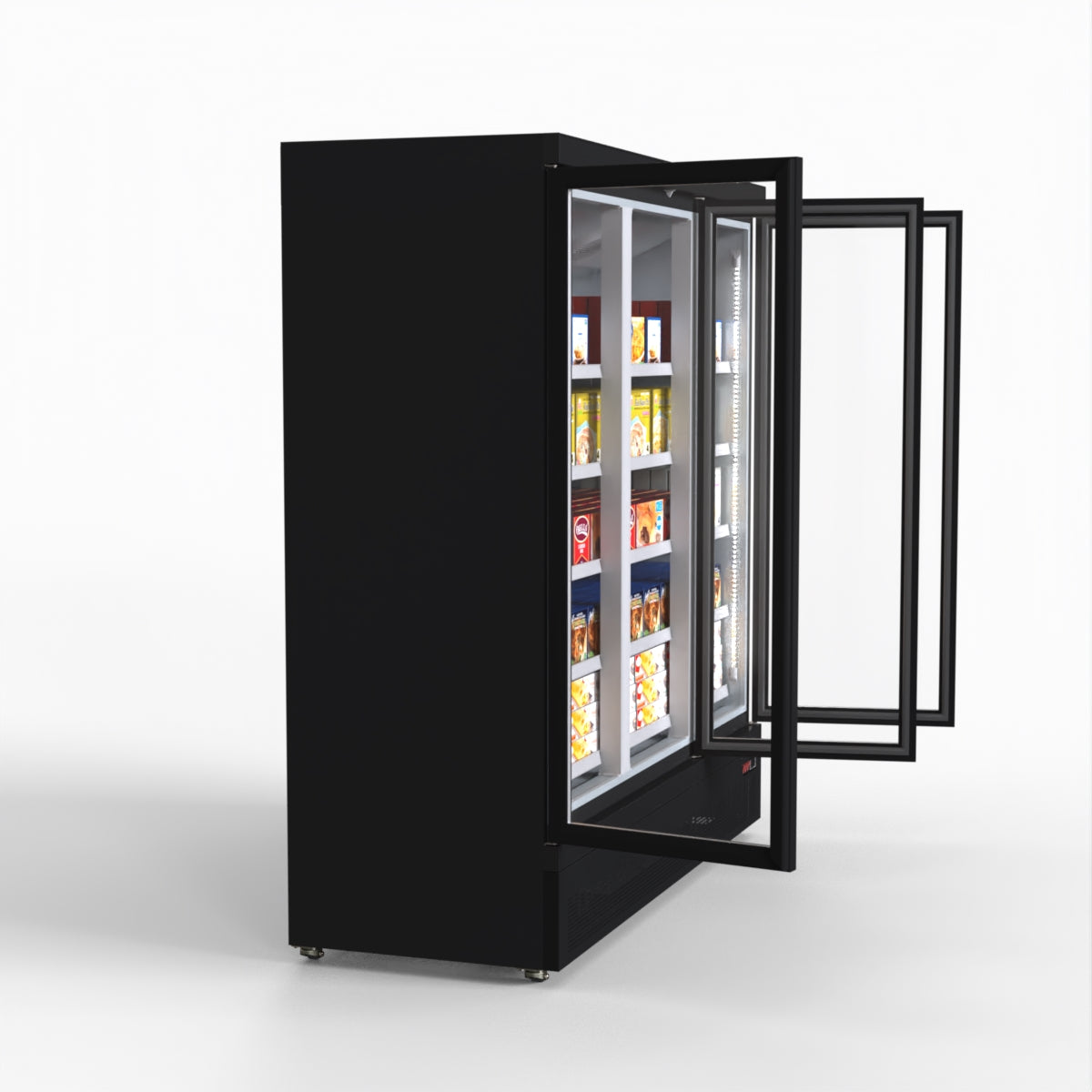 Thermaster 1500L 3 Door Supermarket Freezer Black LG-1500BGBMF