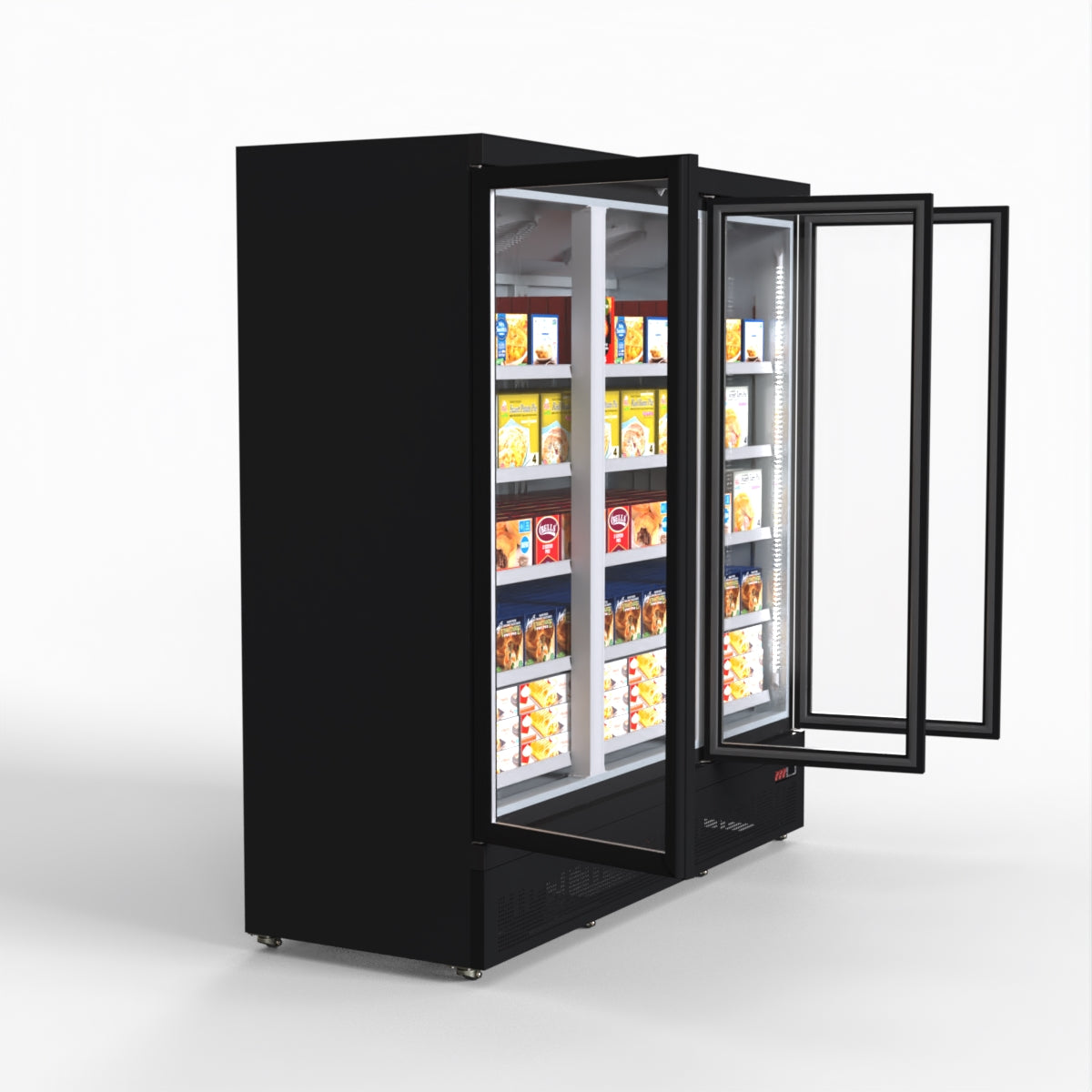 Thermaster 1500L 3 Door Supermarket Freezer Black LG-1500BGBMF