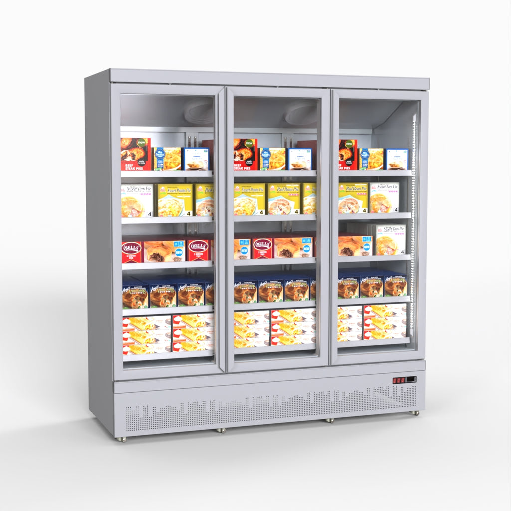 Thermaster 1500L 3 Door Supermarket Freezer Black LG-1500GBMF