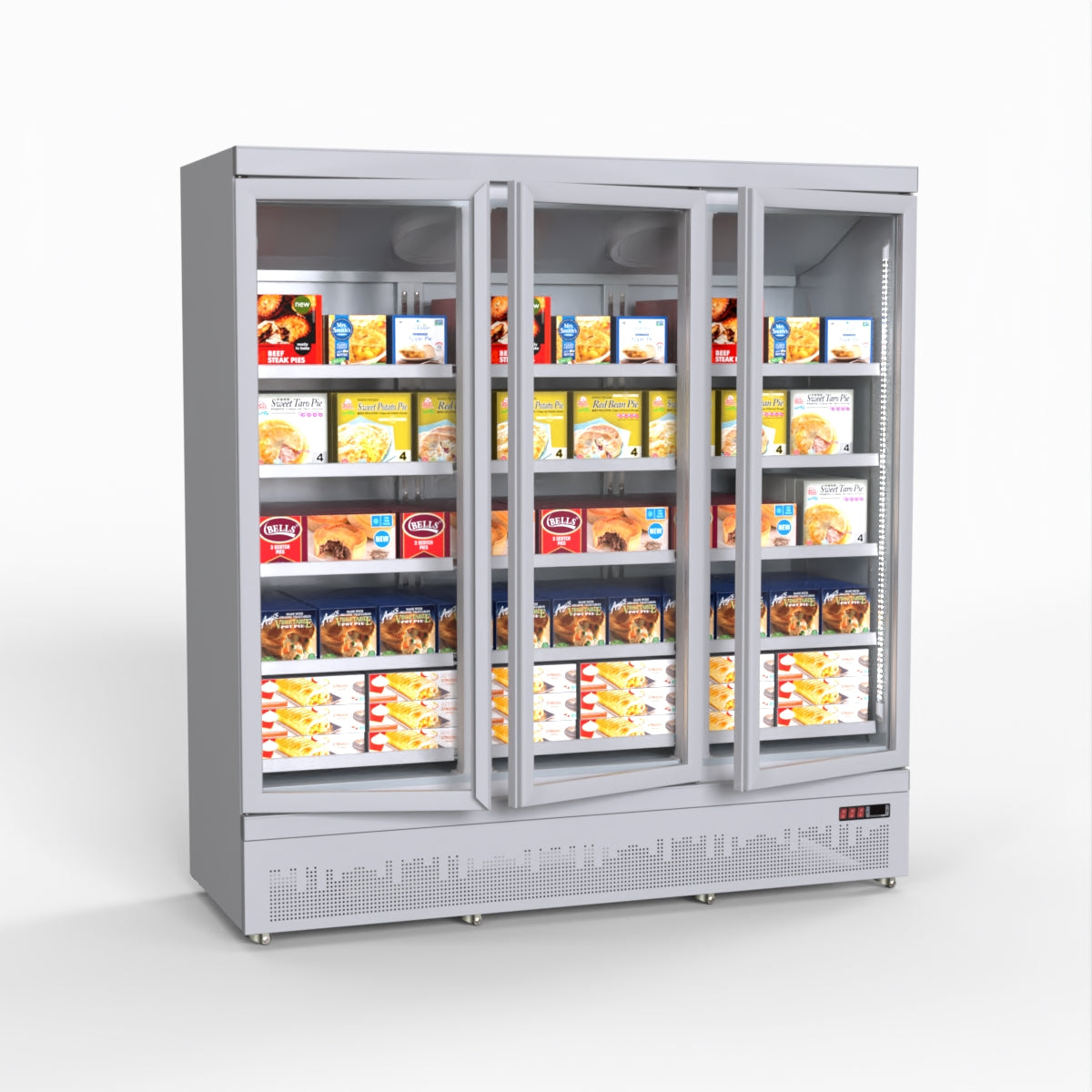 Thermaster 1500L 3 Door Supermarket Freezer Black LG-1500GBMF