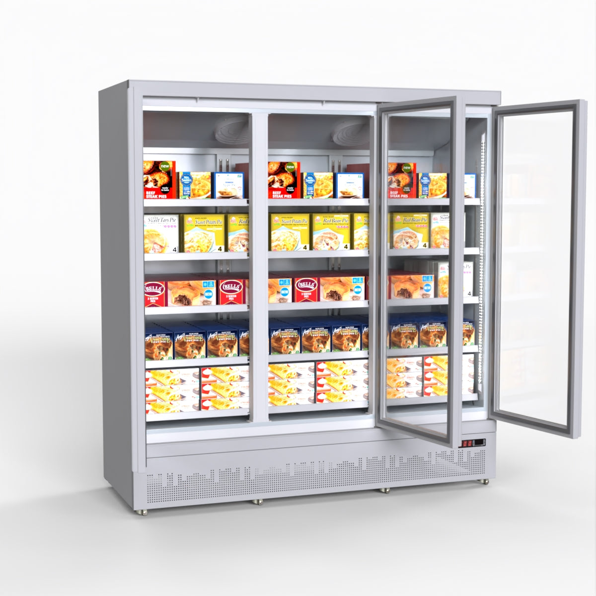 Thermaster 1500L 3 Door Supermarket Freezer Black LG-1500GBMF