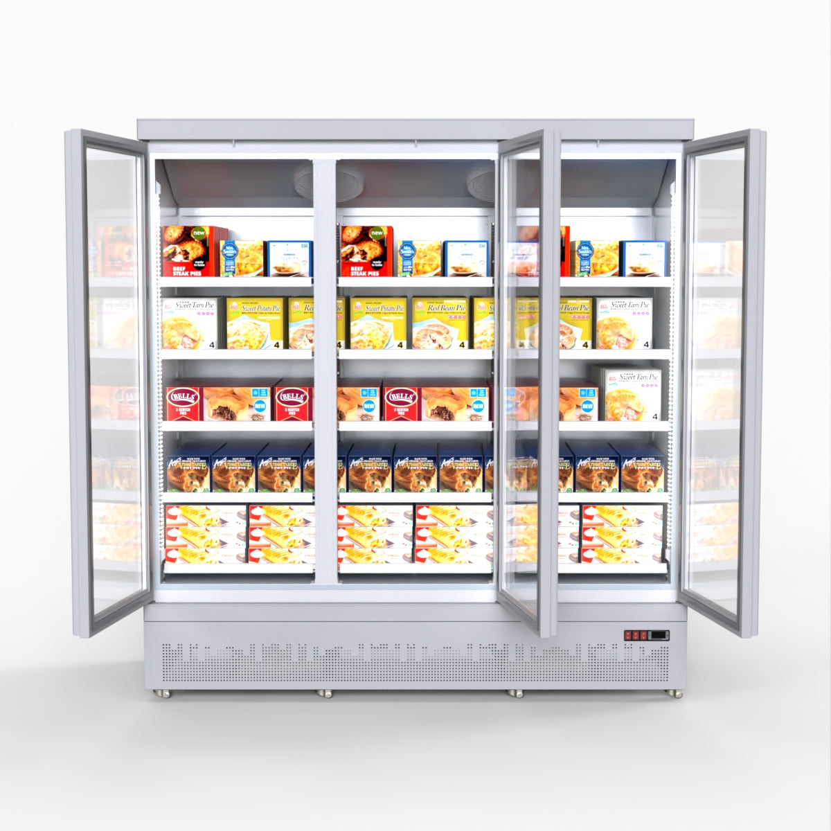 Thermaster 1500L 3 Door Supermarket Freezer Black LG-1500GBMF