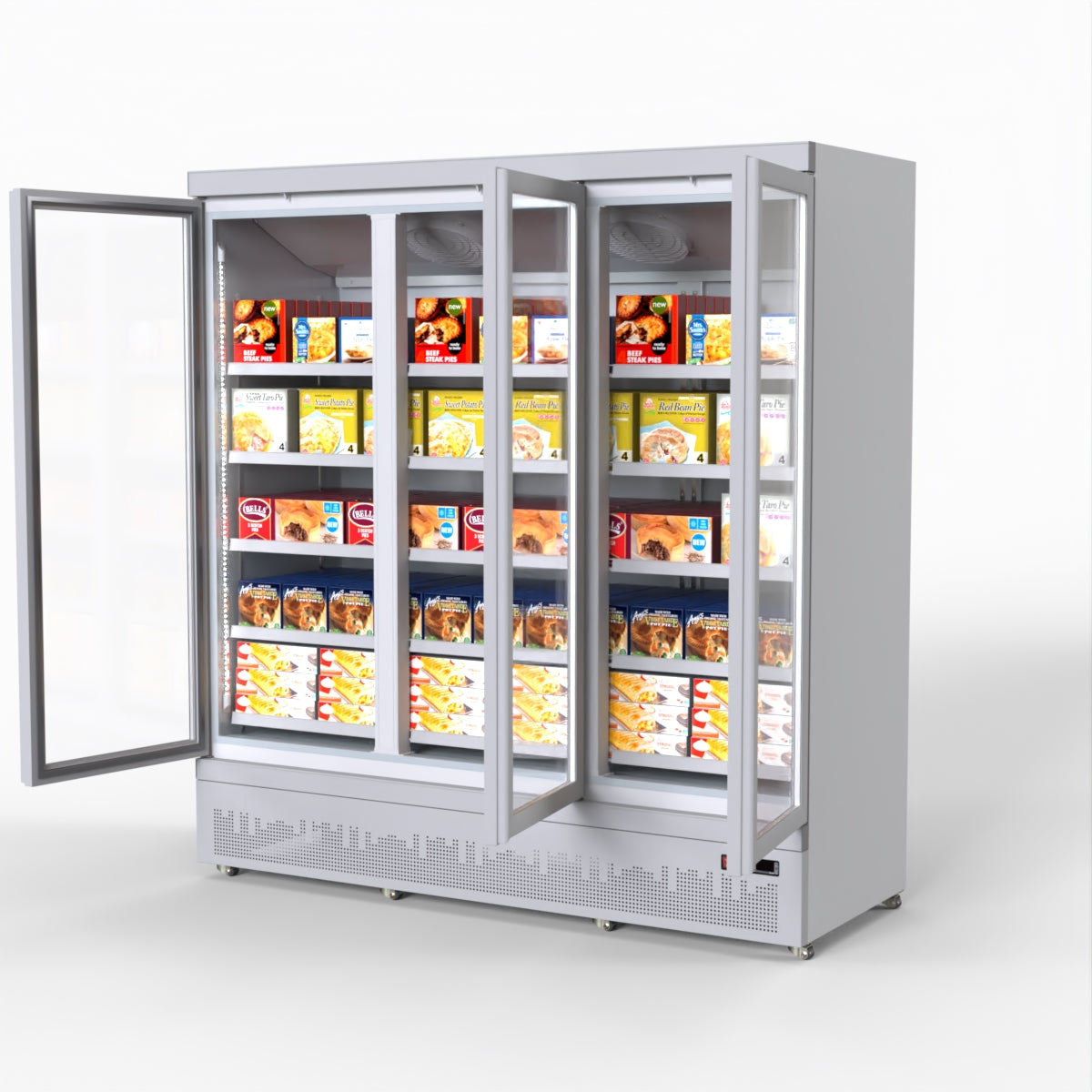 Thermaster 1500L 3 Door Supermarket Freezer Black LG-1500GBMF