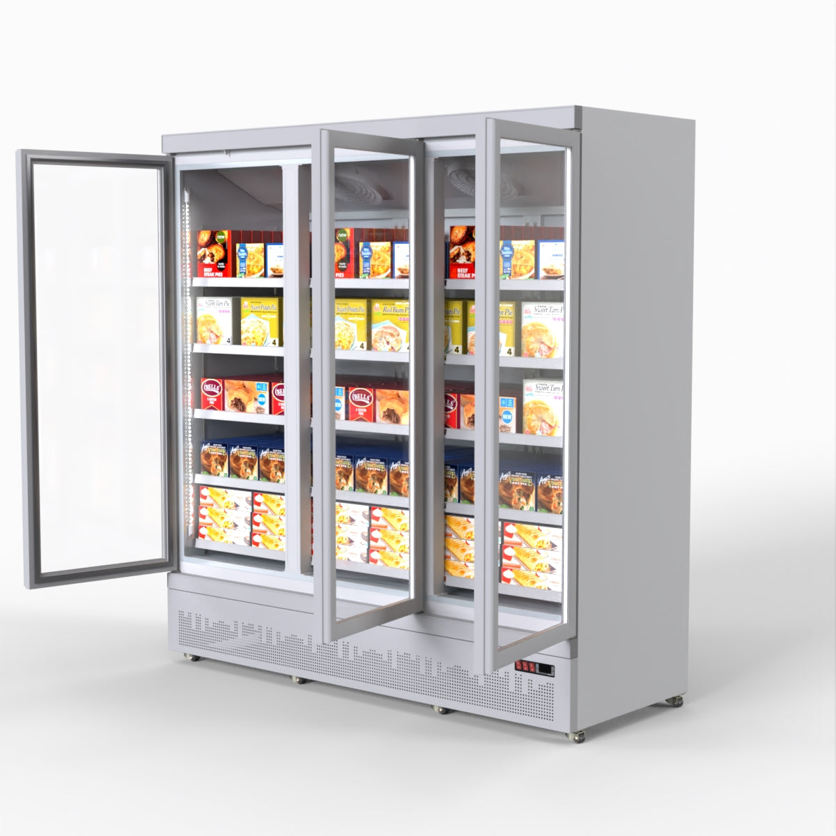 Thermaster 1500L 3 Door Supermarket Freezer Black LG-1500GBMF