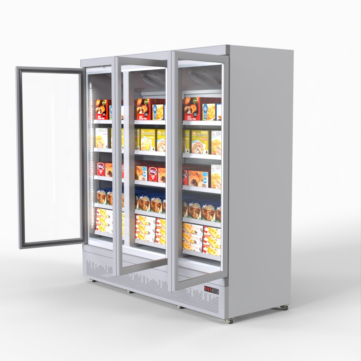 Thermaster 1500L 3 Door Supermarket Freezer Black LG-1500GBMF