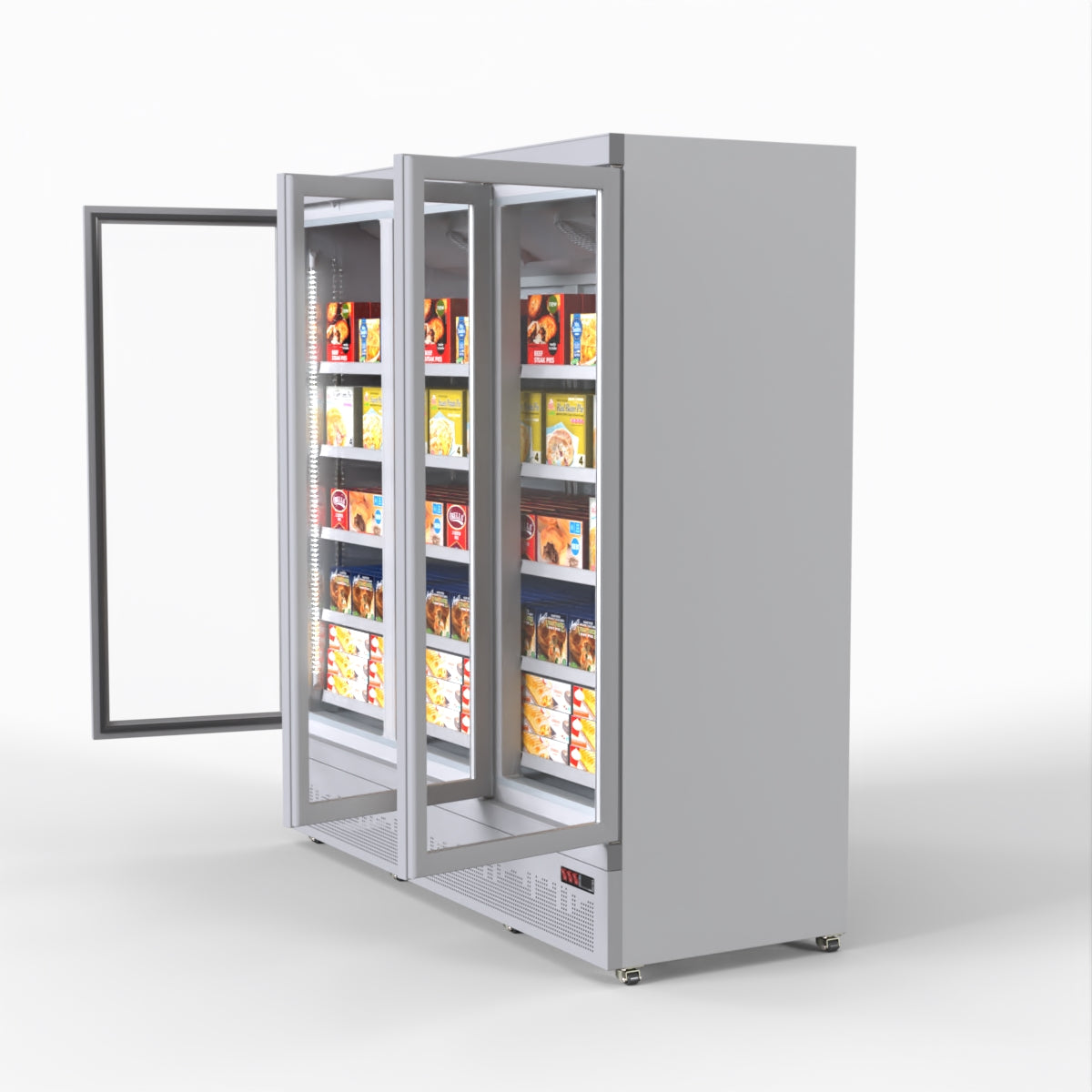 Thermaster 1500L 3 Door Supermarket Freezer Black LG-1500GBMF