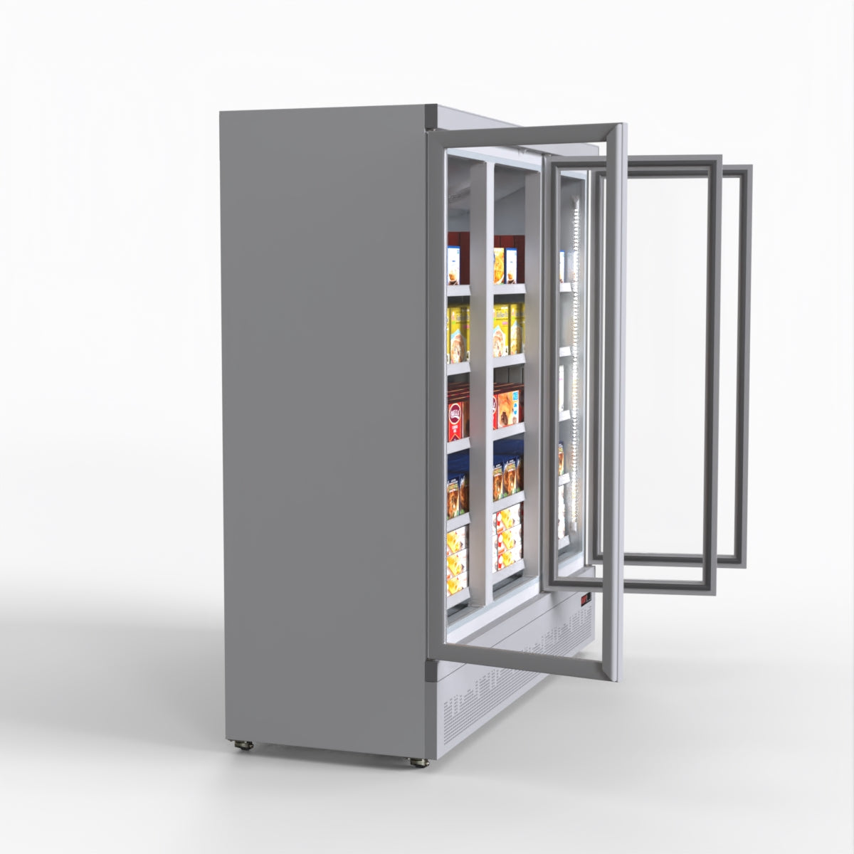 Thermaster 1500L 3 Door Supermarket Freezer Black LG-1500GBMF