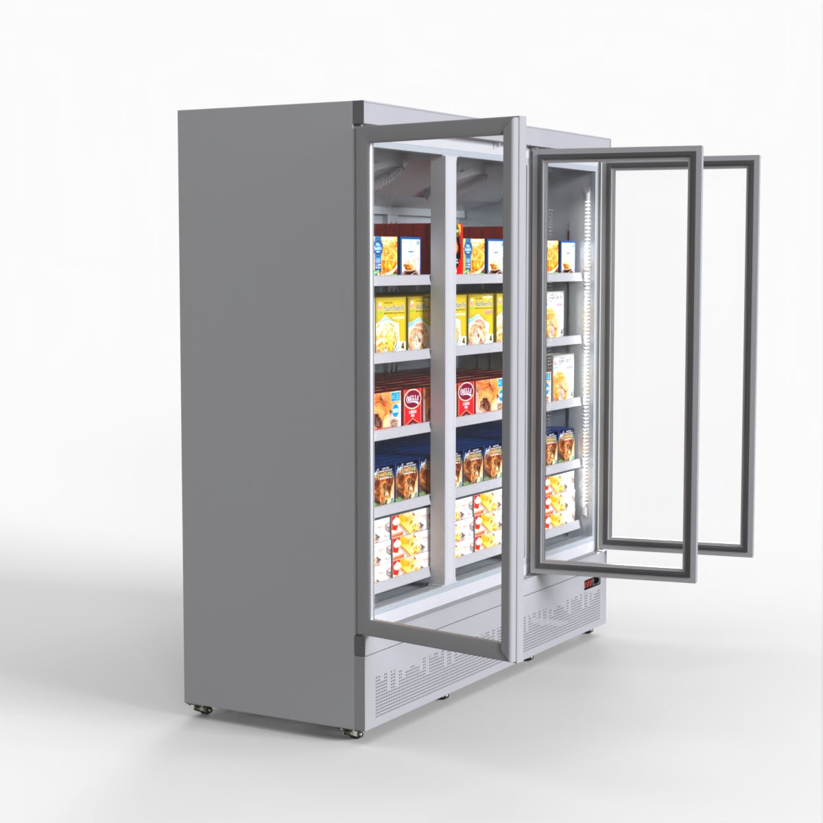 Thermaster 1500L 3 Door Supermarket Freezer Black LG-1500GBMF