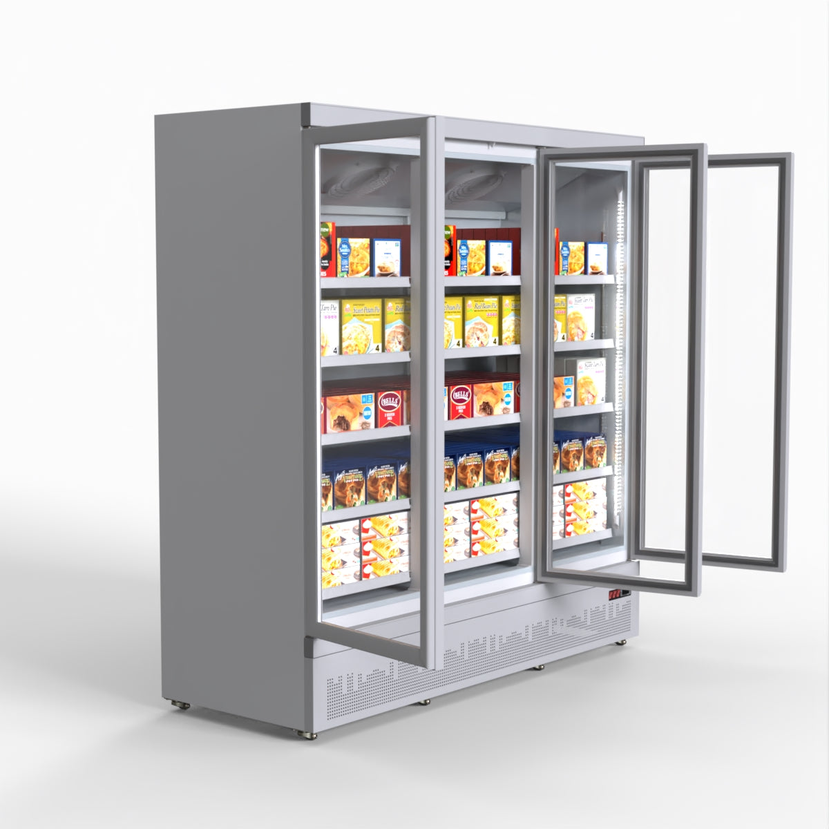 Thermaster 1500L 3 Door Supermarket Freezer Black LG-1500GBMF