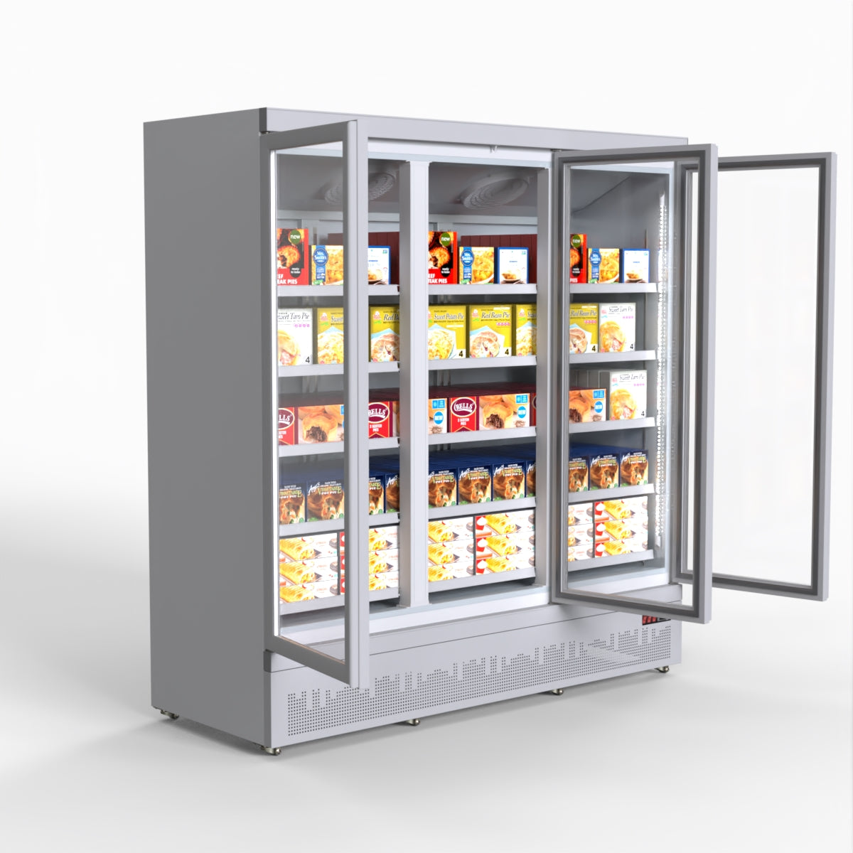 Thermaster 1500L 3 Door Supermarket Freezer Black LG-1500GBMF