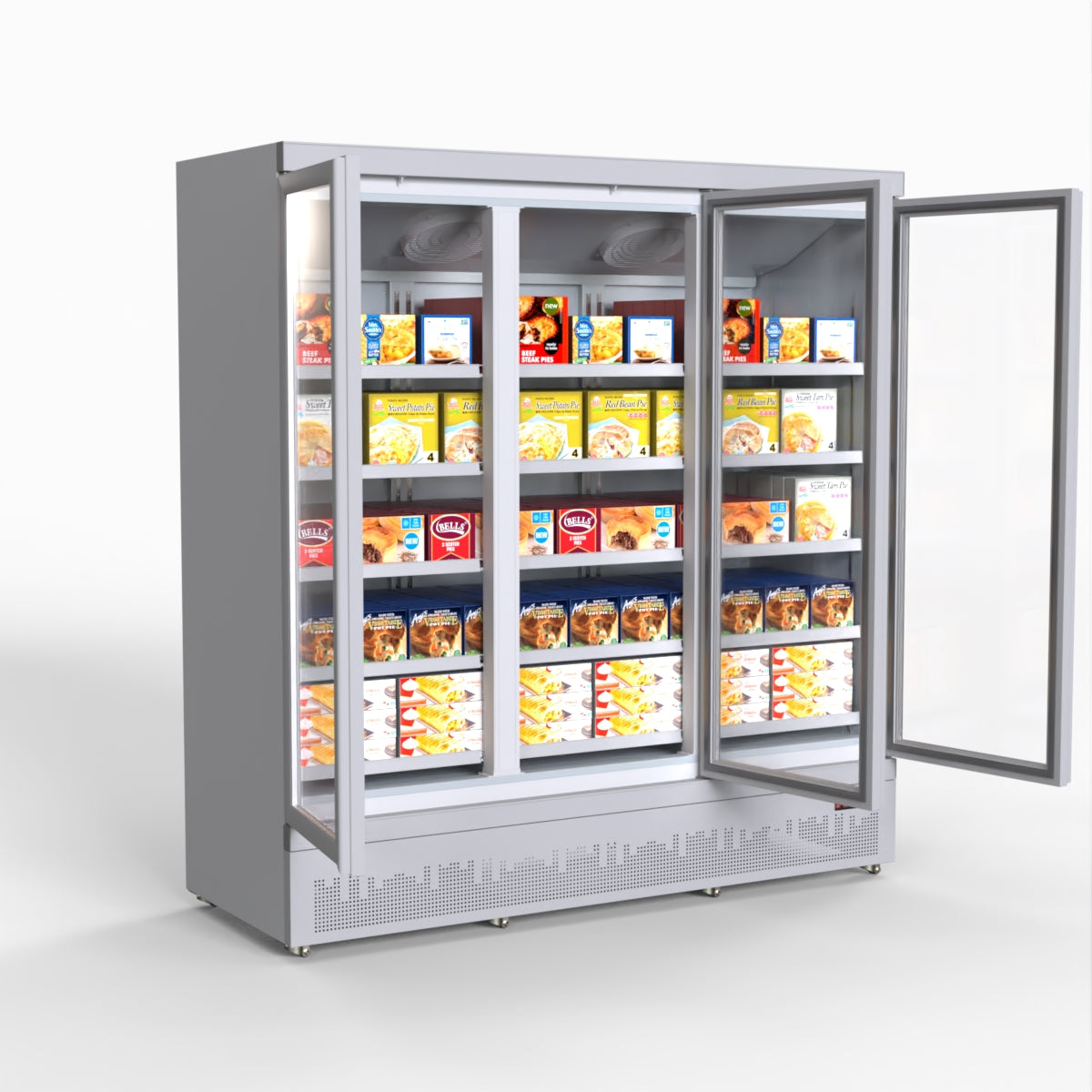 Thermaster 1500L 3 Door Supermarket Freezer Black LG-1500GBMF