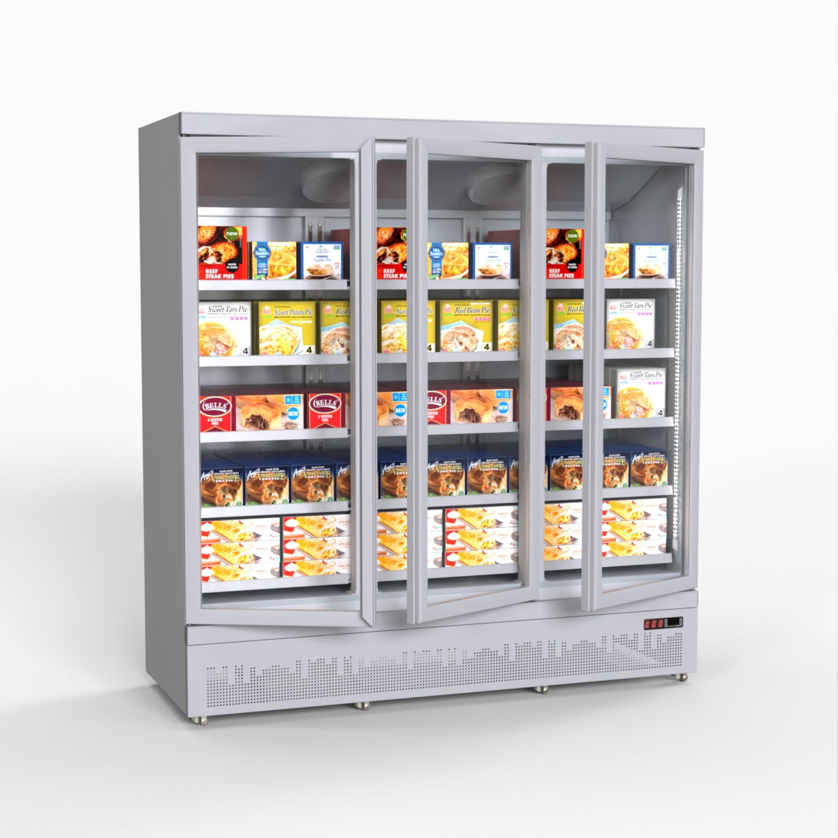 Thermaster 1500L 3 Door Supermarket Freezer Black LG-1500GBMF