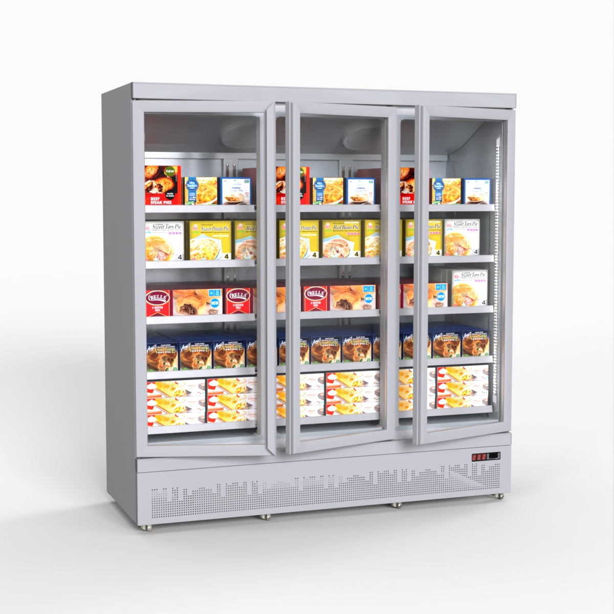 Thermaster 1500L 3 Door Supermarket Freezer Black LG-1500GBMF