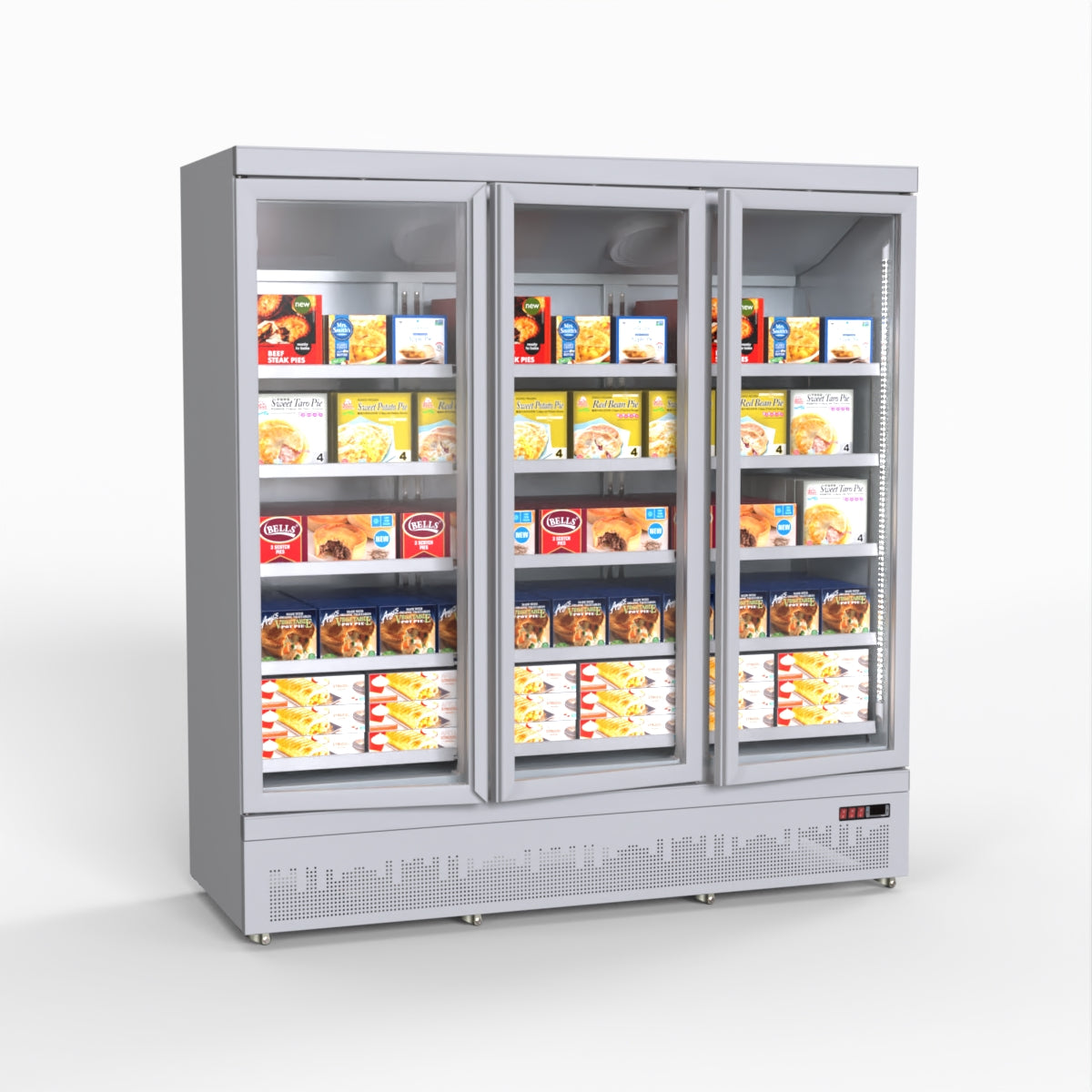 Thermaster 1500L 3 Door Supermarket Freezer Black LG-1500GBMF
