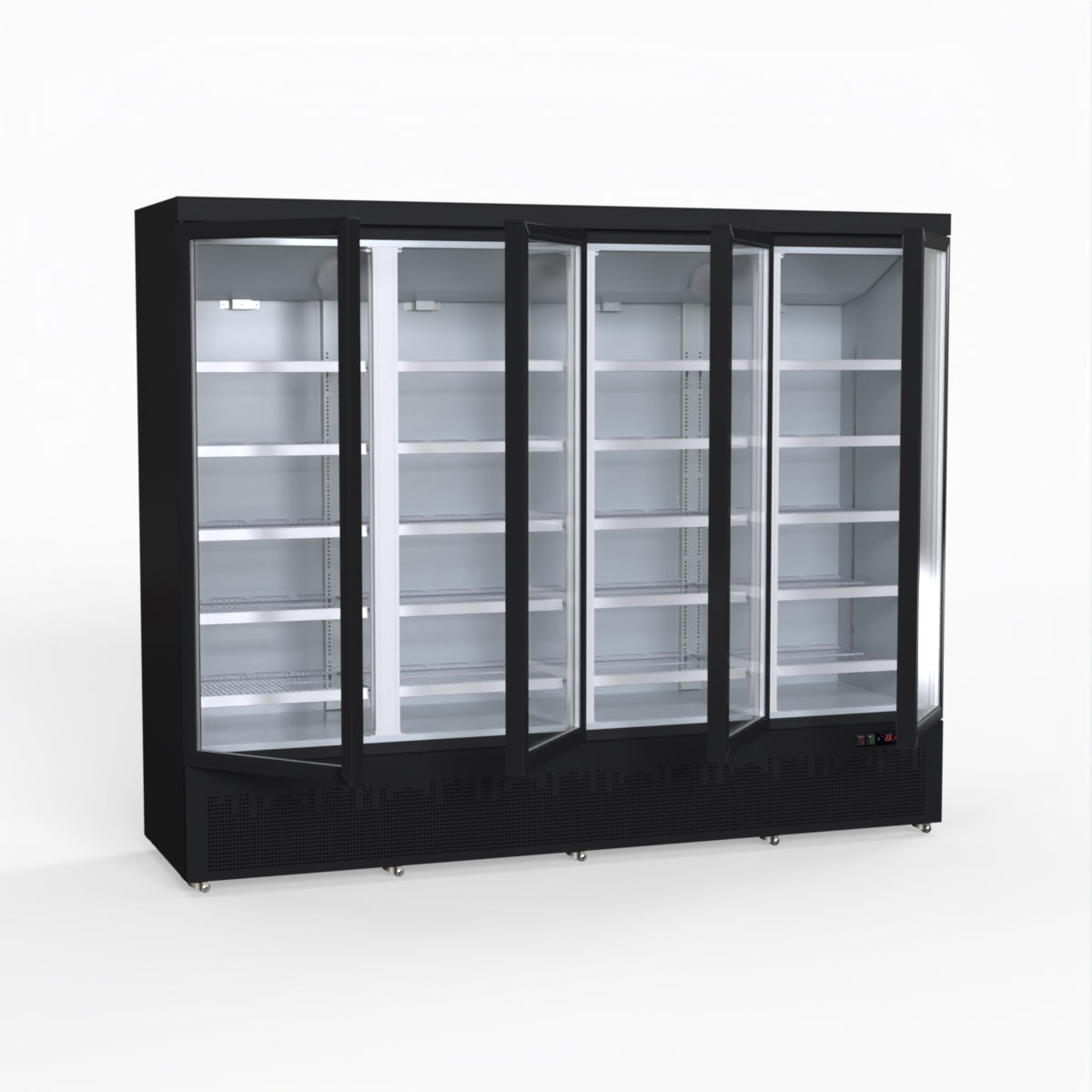 Thermaster 2248L 4 Door Supermarket Fridge Black LG-2200BGBM