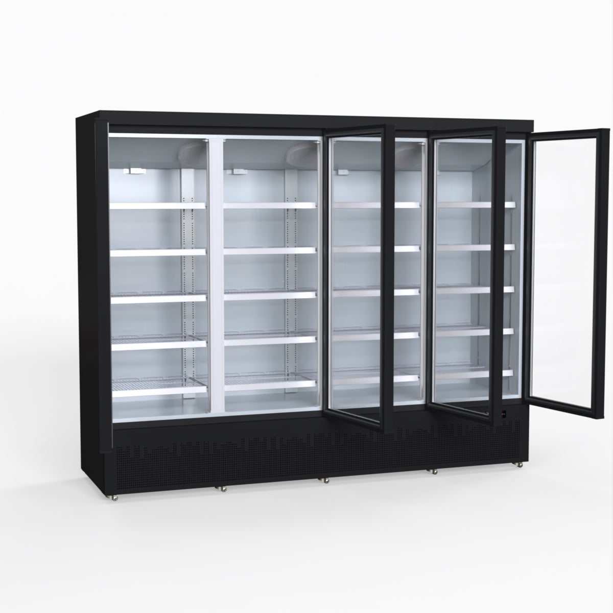 Thermaster 2248L 4 Door Supermarket Fridge Black LG-2200BGBM