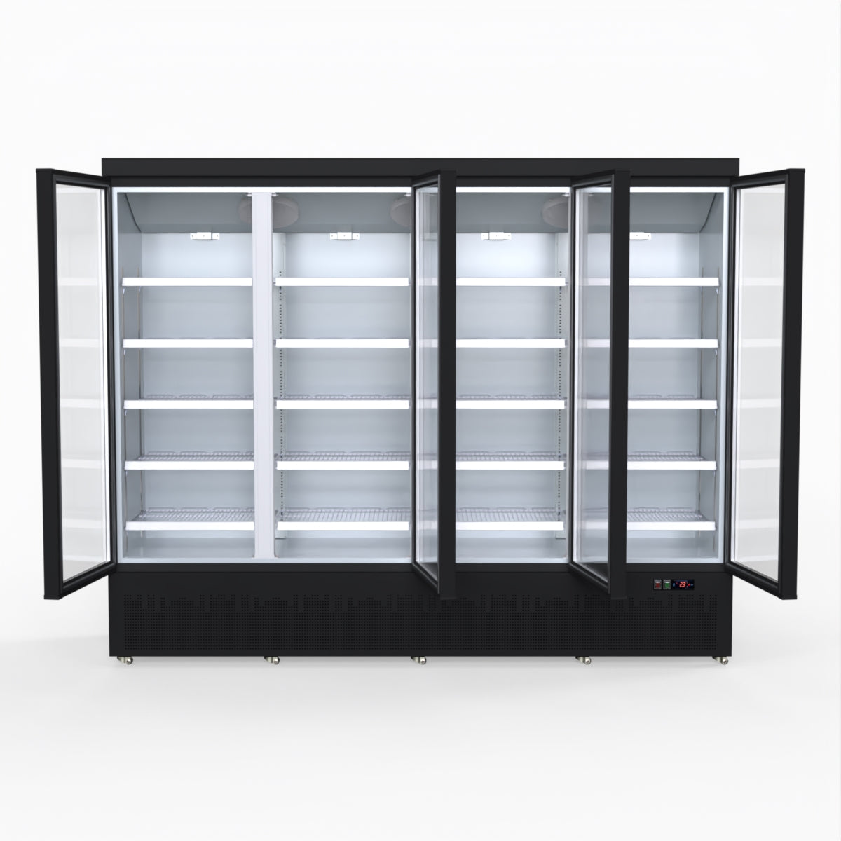 Thermaster 2248L 4 Door Supermarket Fridge Black LG-2200BGBM