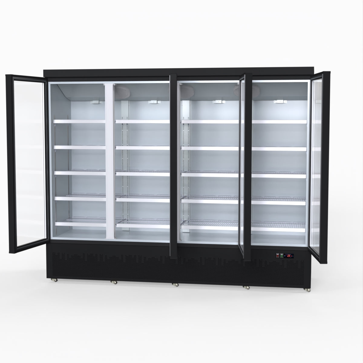 Thermaster 2248L 4 Door Supermarket Fridge Black LG-2200BGBM