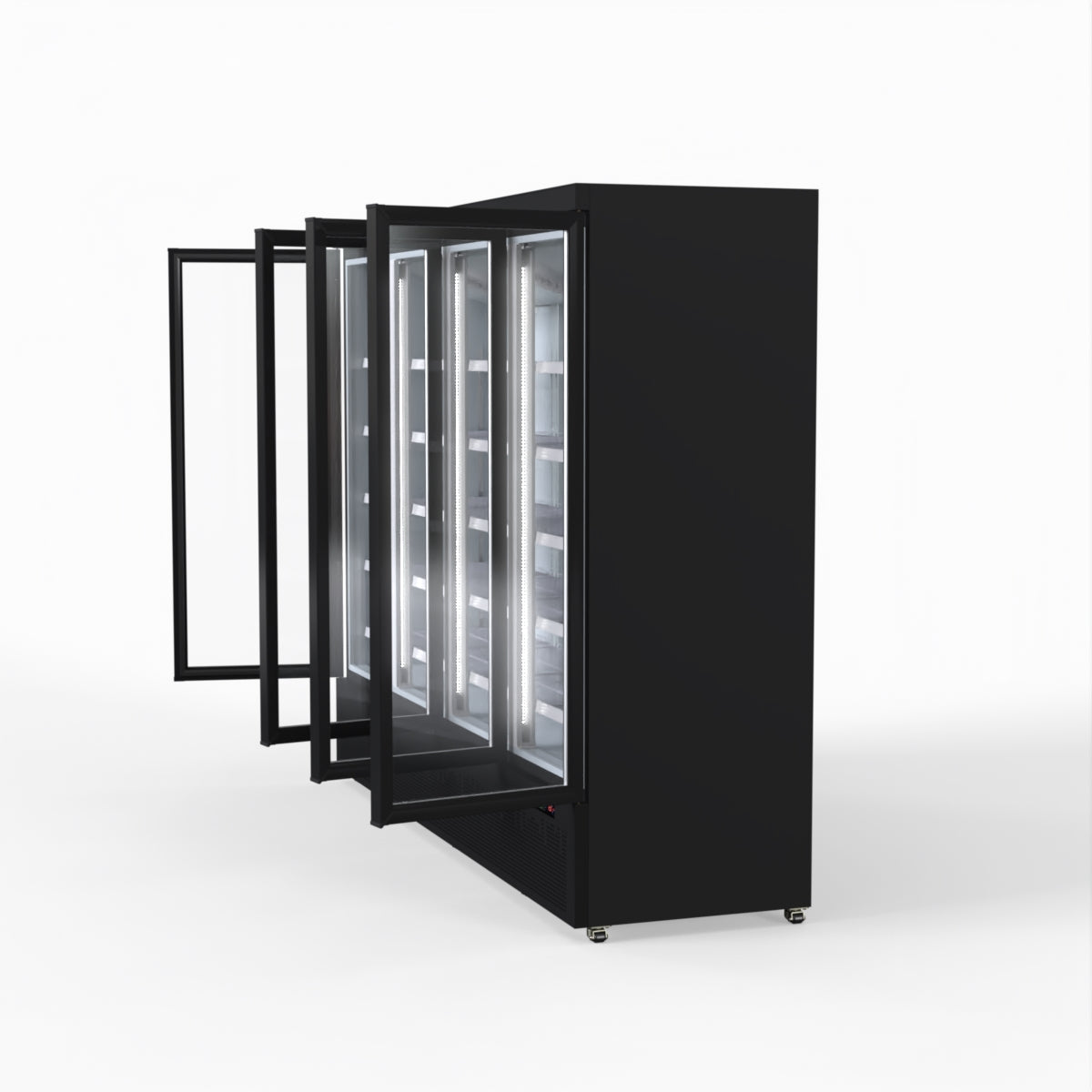 Thermaster 2248L 4 Door Supermarket Fridge Black LG-2200BGBM