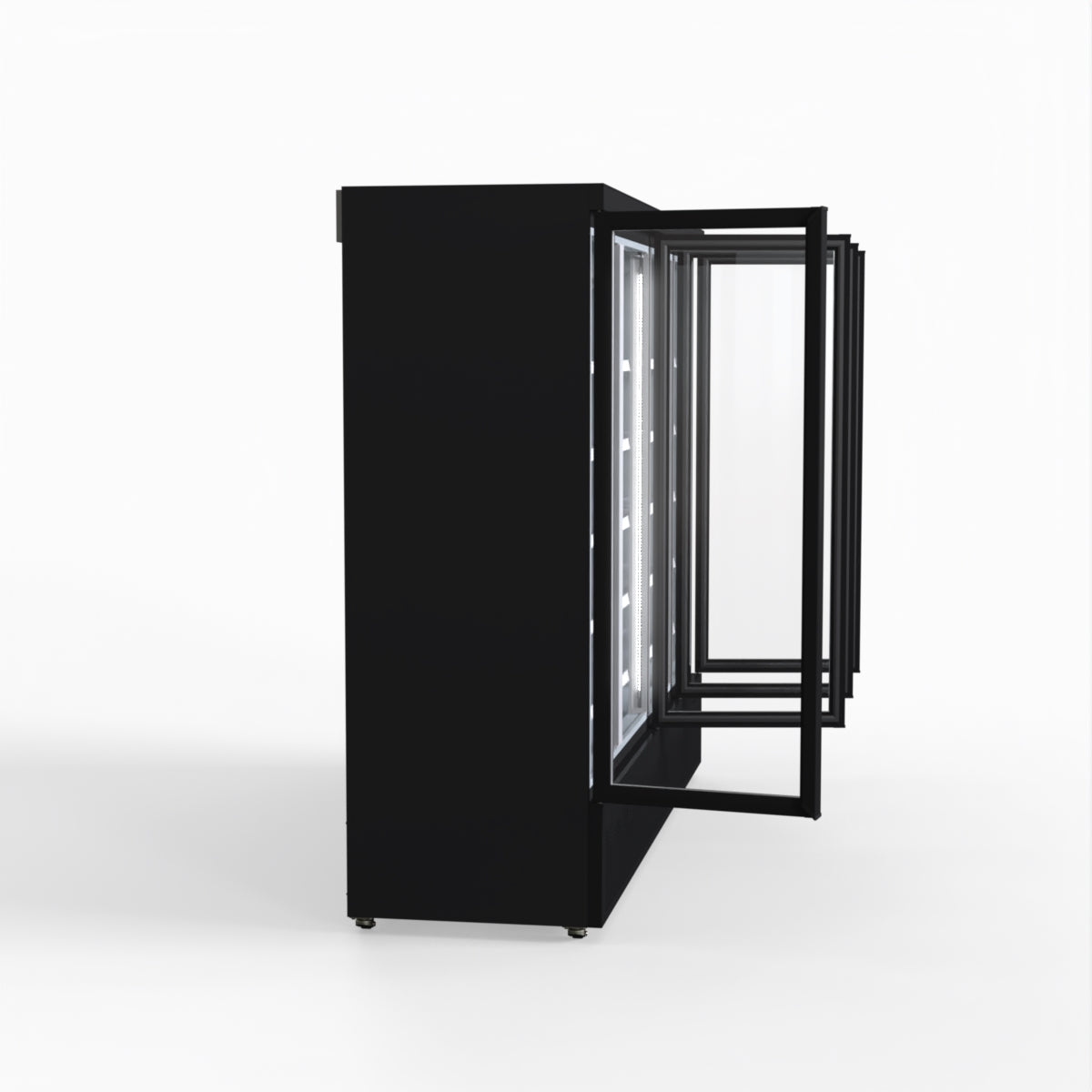 Thermaster 2248L 4 Door Supermarket Fridge Black LG-2200BGBM