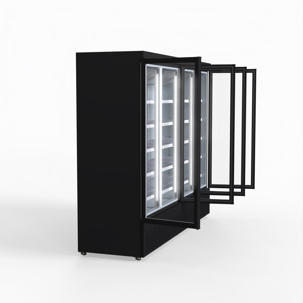 Thermaster 2248L 4 Door Supermarket Fridge Black LG-2200BGBM