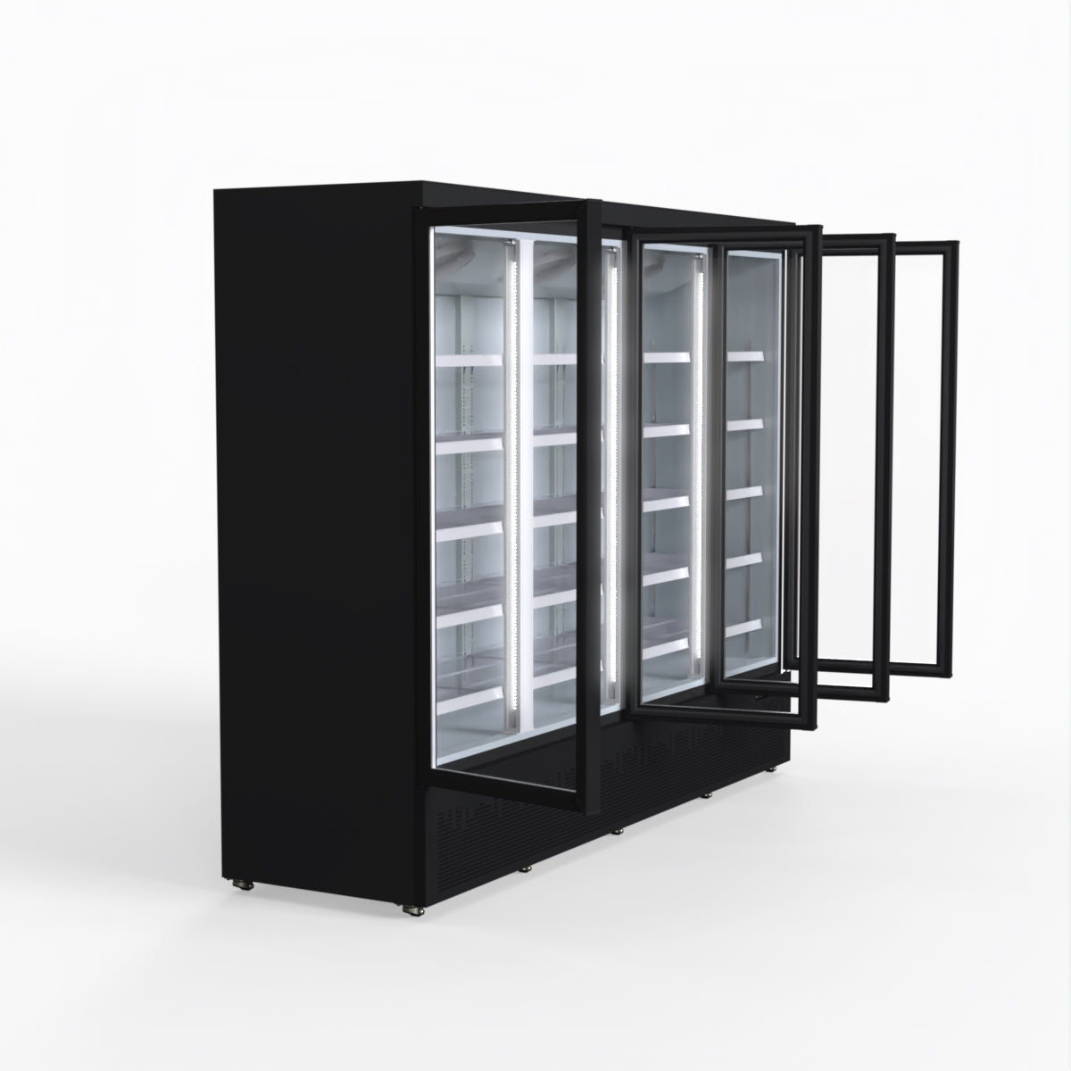 Thermaster 2248L 4 Door Supermarket Fridge Black LG-2200BGBM