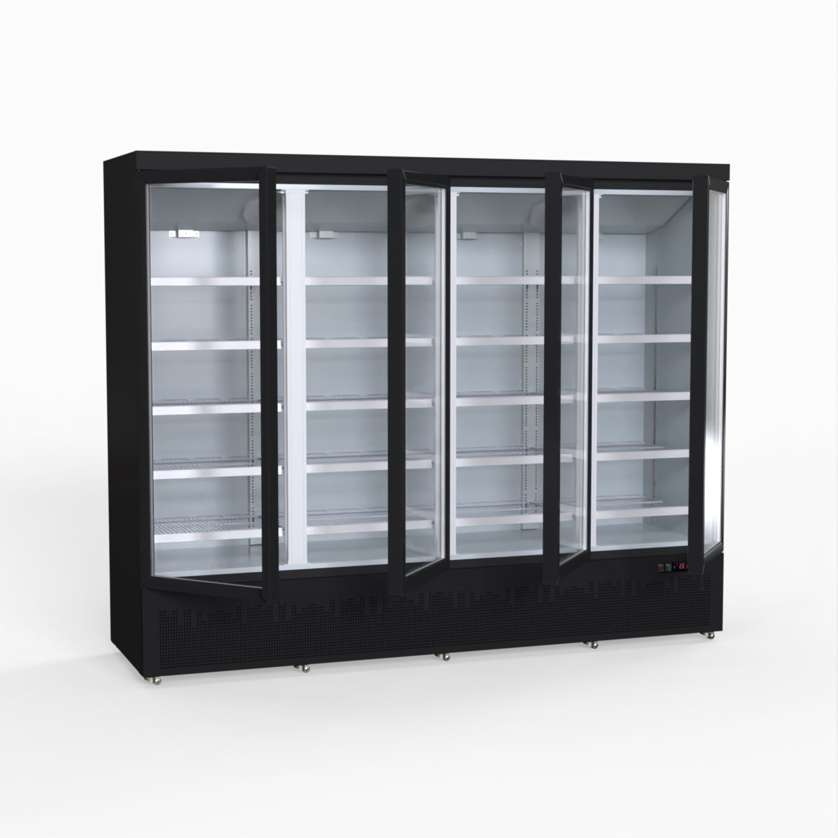 Thermaster 2248L 4 Door Supermarket Fridge Black LG-2200BGBM