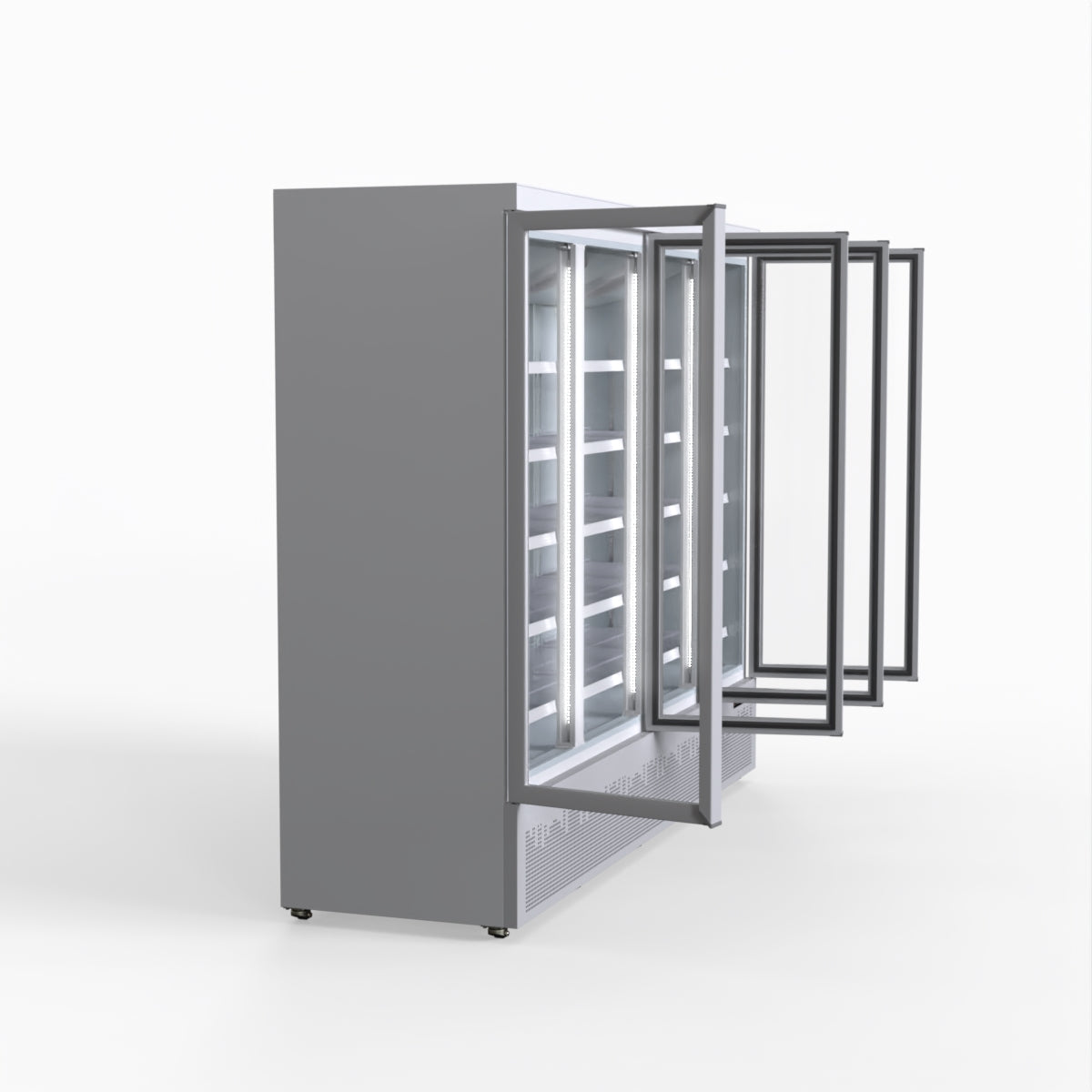 Thermaster 2248L 4 Door Supermarket Fridge Stainless LG-2200GBM