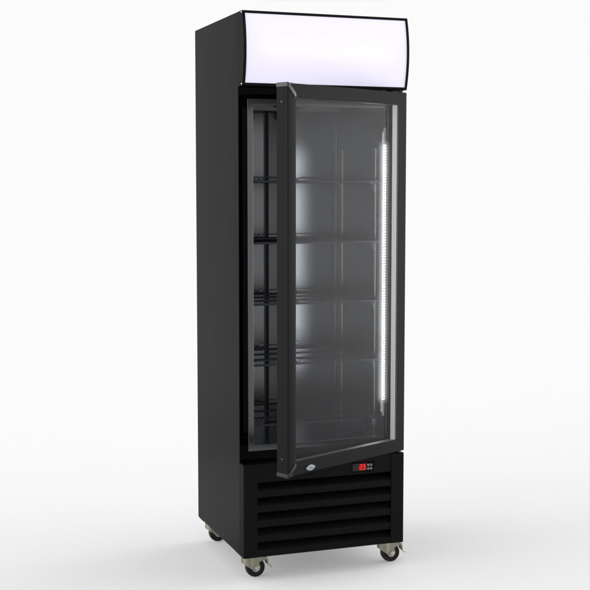 Thermaster Single Glass Door Colourbond Upright Drink Fridge LG-370BP