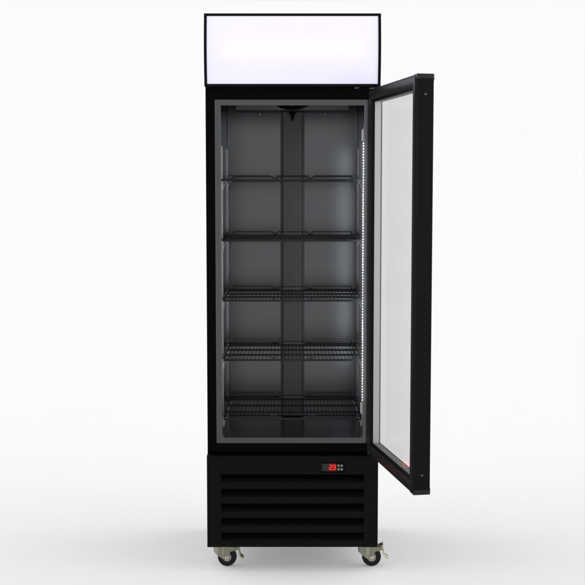 Thermaster Single Glass Door Colourbond Upright Drink Fridge LG-370BP